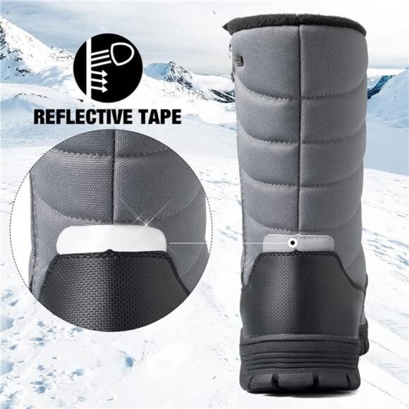Men\'s Winter Snow Boots Waterproof Insulated Mid-Calf Boots main image 7